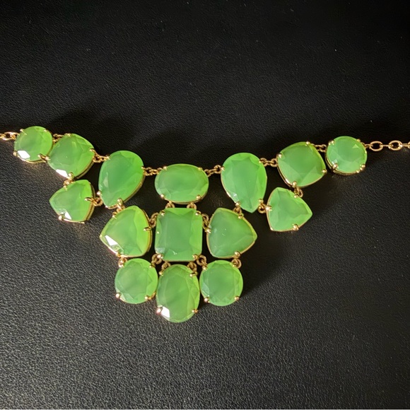 KATE SPADE NY Vegas Jewels Green and Gold Statement Necklace NWT - Picture 5 of 8